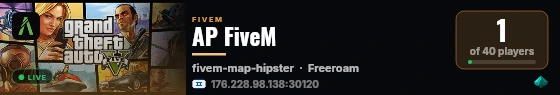 AP FiveM live status badge