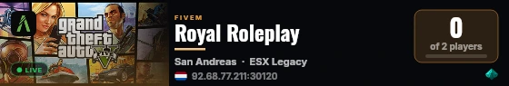 Royal Roleplay live status badge