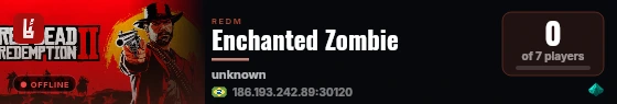 Enchanted Zombie live status badge