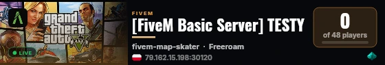 [FiveM Basic Server] TESTY live status badge