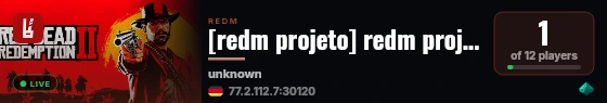 [redm projeto] redm projeto live status badge