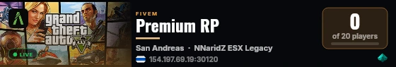 Premium RP live status badge