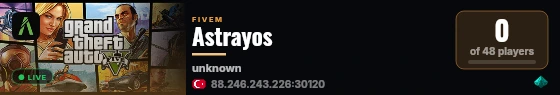 Astrayos live status badge