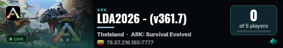 LDA2026 - (v361.7) live status badge