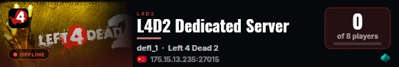 L4D2 Dedicated Server live status badge