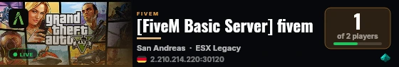 [FiveM Basic Server] fivem live status badge