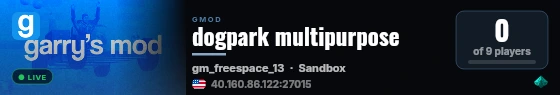 dogpark multipurpose live status badge
