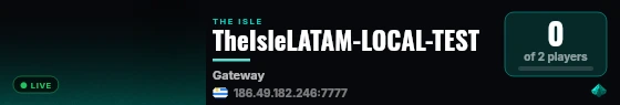 TheIsleLATAM-LOCAL-TEST live status badge