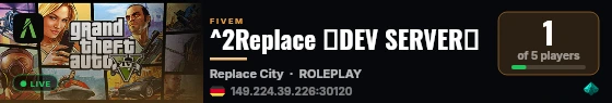 ^2Replace ⌠DEV SERVER⌡ live status badge