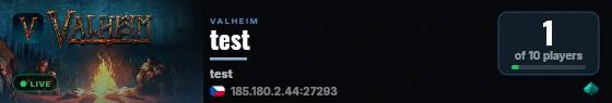 test live status badge