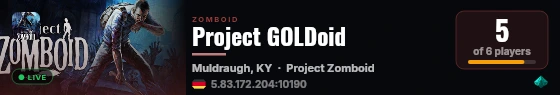 Project GOLDoid live status badge