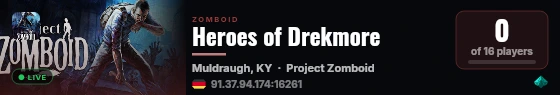 Heroes of Drekmore live status badge
