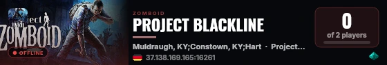 PROJECT BLACKLINE live status badge