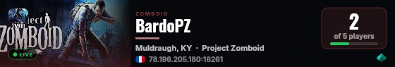 BardoPZ live status badge