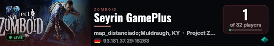 Seyrin GamePlus live status badge