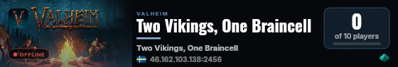 Two Vikings, One Braincell live status badge