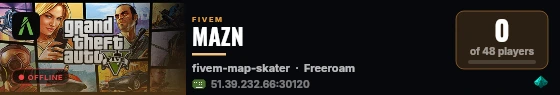 MAZN live status badge