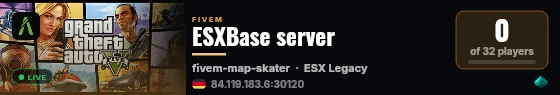 ESXBase server live status badge