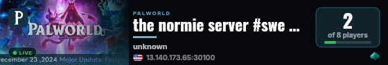 the normie server #swe #ger #nohashtag live status badge