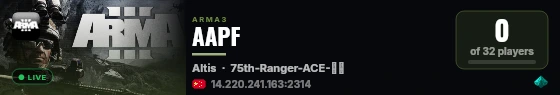 AAPF live status badge