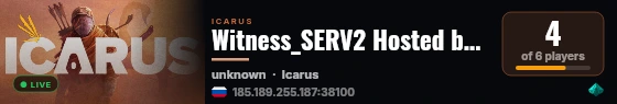 Witness_SERV2 Hosted by XLGAMES.PRO live status badge