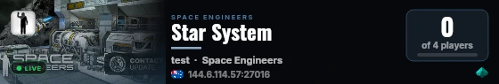 Star System live status badge