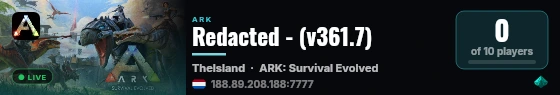 Redacted - (v361.7) live status badge
