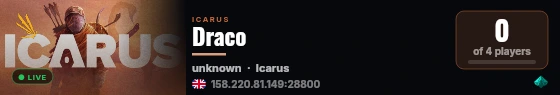 Draco live status badge