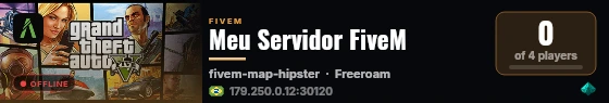 Meu Servidor FiveM live status badge