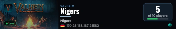 Nigers live status badge
