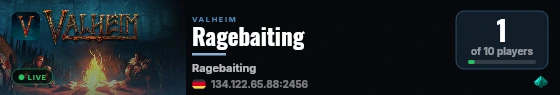 Ragebaiting live status badge