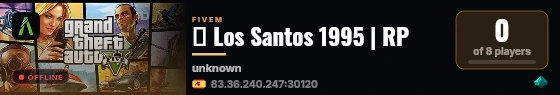 🌴 Los Santos 1995 | RP live status badge