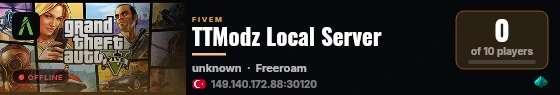 TTModz Local Server live status badge
