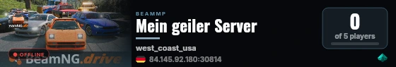 Mein geiler Server live status badge