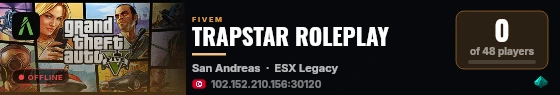 TRAPSTAR ROLEPLAY  live status badge