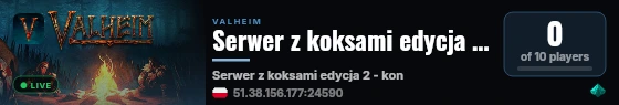 Serwer z koksami edycja 2 - kontynuacja lysolkow czaisz live status badge