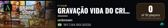GRAVAÇÃO VIDA DO CRIME 🔥 live status badge