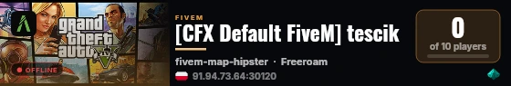 [CFX Default FiveM] tescik live status badge