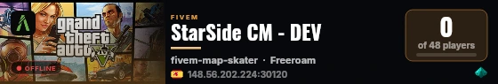 StarSide CM - DEV live status badge