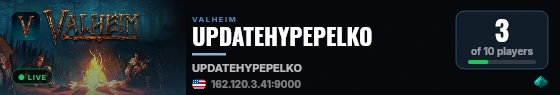 UPDATEHYPEPELKO live status badge
