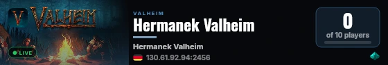 Hermanek Valheim live status badge