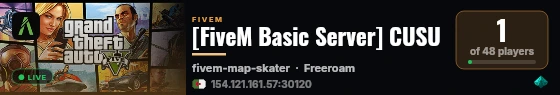 [FiveM Basic Server] CUSU live status badge