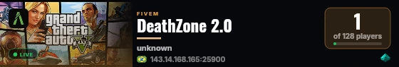 DeathZone 2.0 live status badge