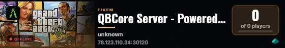 QBCore Server - Powered by QBCore Framework live status badge