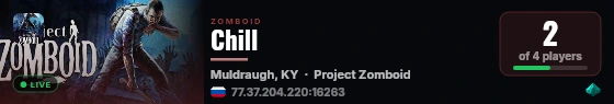 Chill live status badge