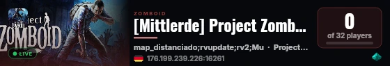[Mittlerde] Project Zomboid Server live status badge