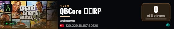 QBCore 中文RP live status badge
