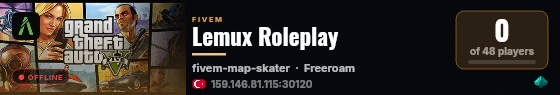 Lemux Roleplay live status badge