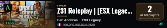 Z31 Roleplay | [ESX Legacy] live status badge