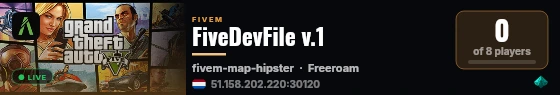 FiveDevFile v.1 live status badge